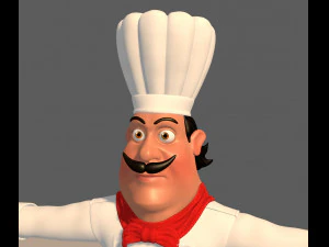 cartoon chef 3D Model