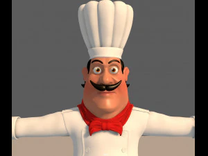 cartoon chef 3D Model