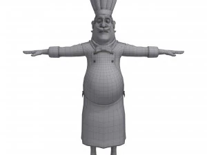 cartoon chef 3D Model