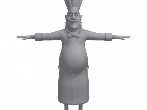 cartoon chef 3D-Modell