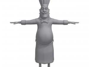 cartoon chef 3D Model
