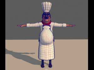 cartoon chef 3D-Modell