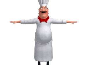 cartoon chef 3D-Modell