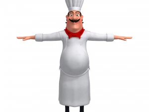 cartoon chef 3D Model