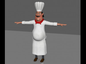 cartoon chef 3D-Modell