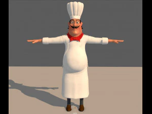 cartoon chef 3D Model