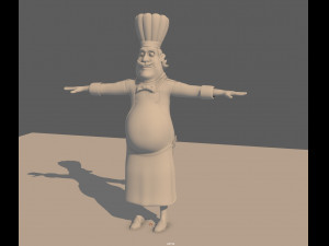 cartoon chef 3D-Modell