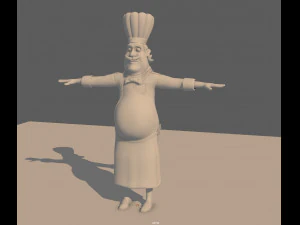 cartoon chef 3D Model