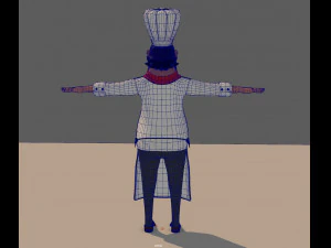 cartoon chef 3D Model