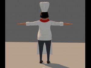 cartoon chef 3D-Modell
