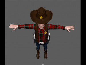 cowboy Modello 3D