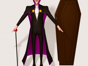dracula cartoon vampire Modelo 3D