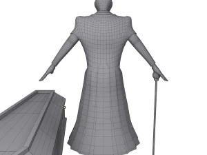 德古拉 卡通 吸血鬼 3D 模型