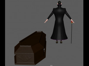dracula cartoon vampire 3D Модель