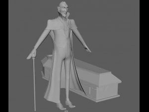 德古拉 卡通 吸血鬼 3D 模型