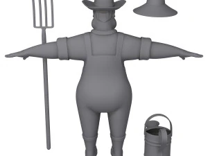contadino Modello 3D