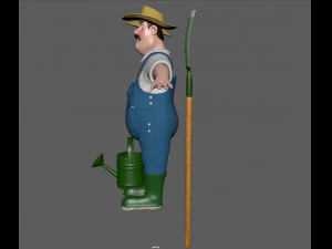 contadino Modello 3D