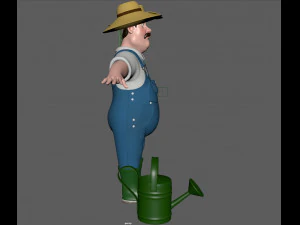 contadino Modello 3D