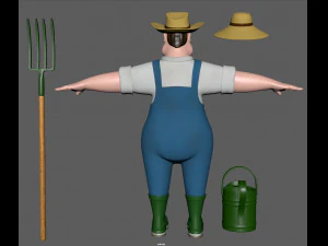 contadino Modello 3D