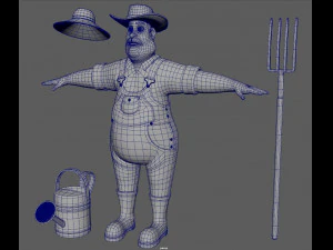 contadino Modello 3D