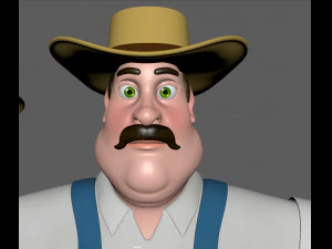 contadino Modello 3D