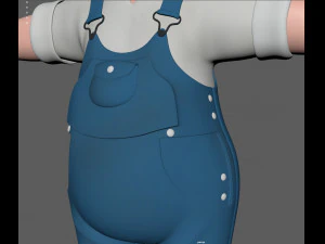 contadino Modello 3D