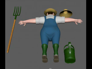 contadino Modello 3D