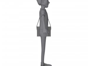 cartoon man with bag 3D Model