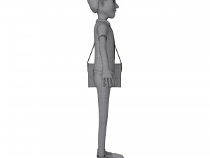 cartoon man with bag Model 3D