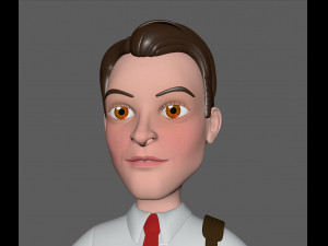 cartoon man with bag Model 3D