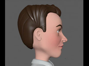 cartoon man with bag 3D Model