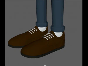 cartoon man with bag 3D Model
