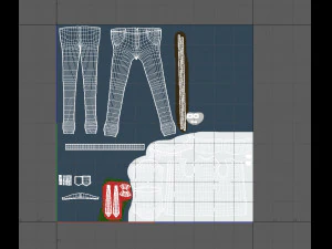 cartoon man with bag 3D Model
