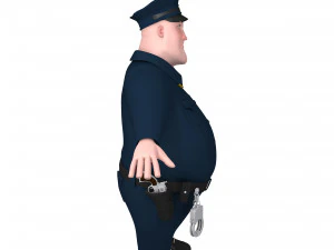cartoon policeman 3D Model
