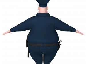 cartoon policeman 3D Model