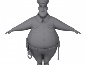 cartoon policeman 3Dモデル