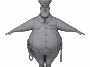 cartoon policeman 3Dモデル