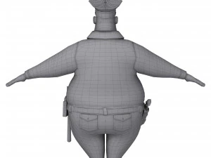 cartoon policeman 3D Model