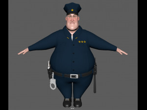 cartoon policeman 3Dモデル
