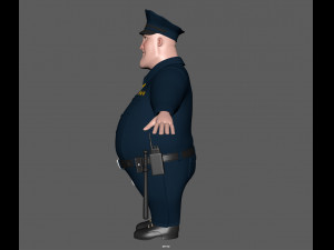 cartoon policeman 3Dモデル