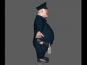 cartoon policeman 3Dモデル