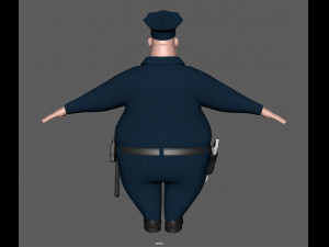 cartoon policeman 3Dモデル