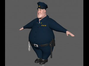 cartoon policeman 3Dモデル