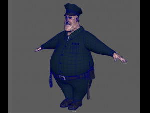 cartoon policeman 3Dモデル