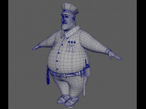 cartoon policeman 3Dモデル