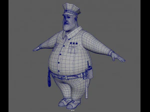cartoon policeman 3D Model