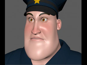 cartoon policeman 3D Model