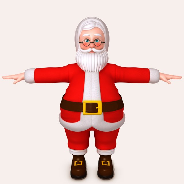 santa claus 3D Model .c4d .max .obj .3ds .fbx .stl .blend 