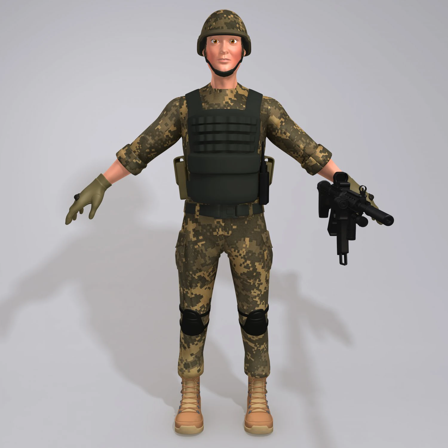 soldier 3D Model .c4d .max .obj .3ds .fbx .stl .blend
