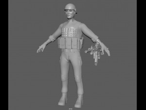 soldier 3D 모델